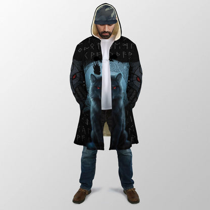 Viking Style Cloak - Fenrir Viking Wolf And Moon 3D - ML