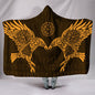 Viking Style Hooded Blanket The Raven of Odin Tattoo