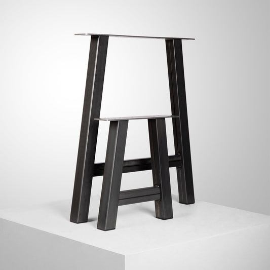 Customizable A Tube Table Leg - Black Powder Coat