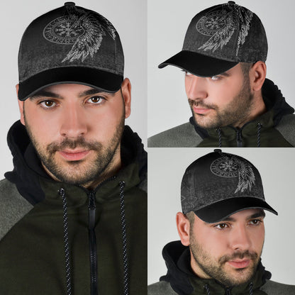 VikingStyle Classic Cap -Raven and Helm of Awe Classic Cap A94