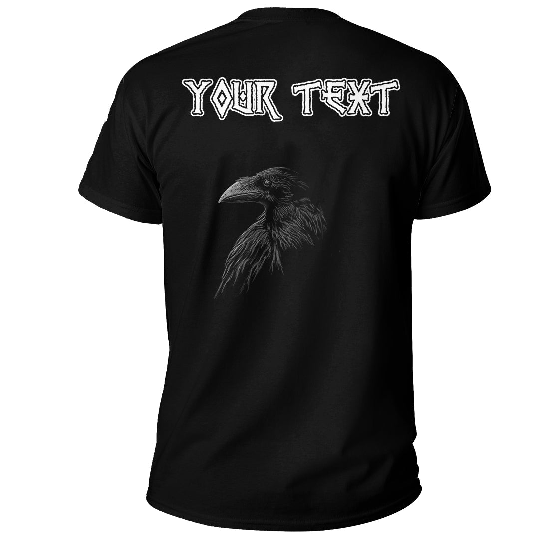 VikingStyle Clothing (Custom) - Mystical black raven illustration crow Basic T-Shirt A35