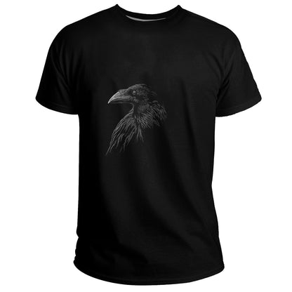 VikingStyle Clothing (Custom) - Mystical black raven illustration crow Basic T-Shirt A35