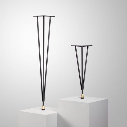 Black and Brass Original Table Leg with Leveler