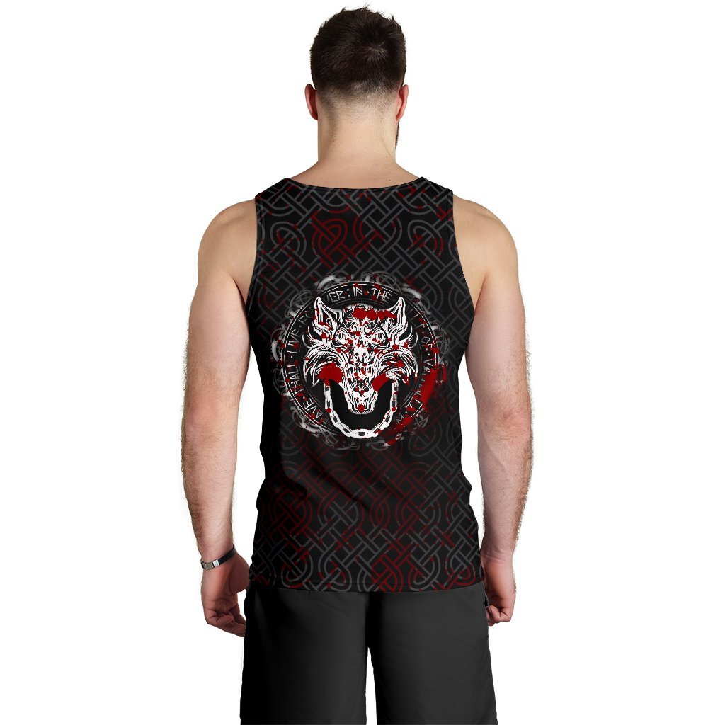 Viking Style Men's Tank Top - Fenrir Viking Blood 3D A27