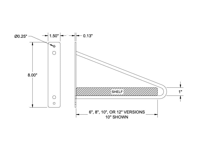 Hairpin Shelf Bracket (set of 2)