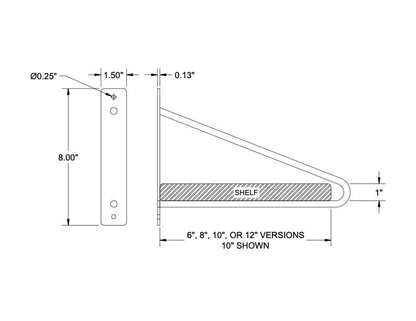 Hairpin Shelf Bracket (set of 2)