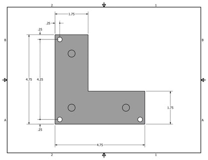 Black and Brass Original Table Leg with Leveler