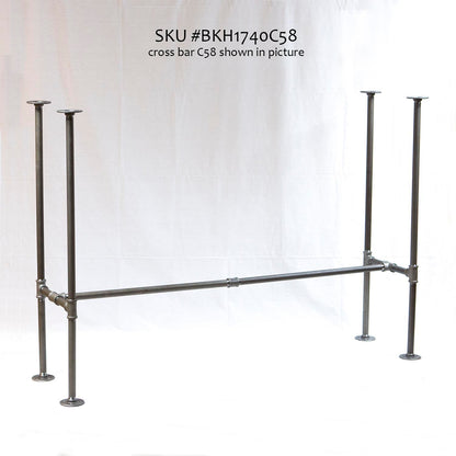 H40" x W17", Pipe Table Legs for Bar Table, 1 Set, #BKH1740C