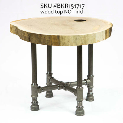 H15", Pipe Table Legs for Round Coffee Table, 1 Set, #BKR15