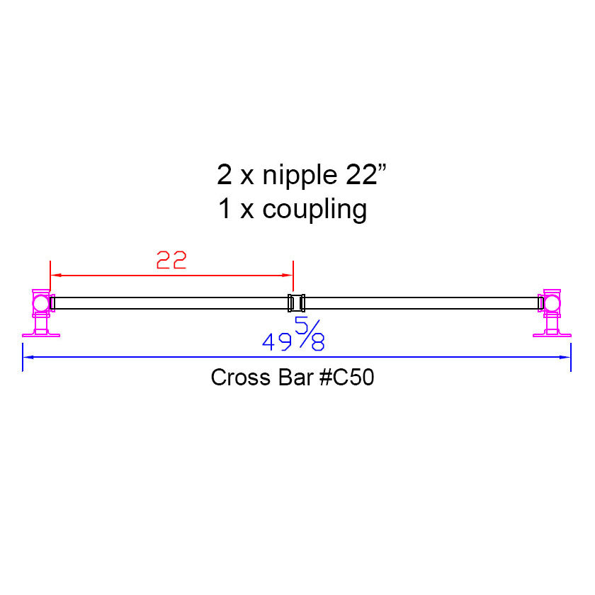 H28", Pipe Table Legs for Dining Table, 1 Set, #BKT2828C