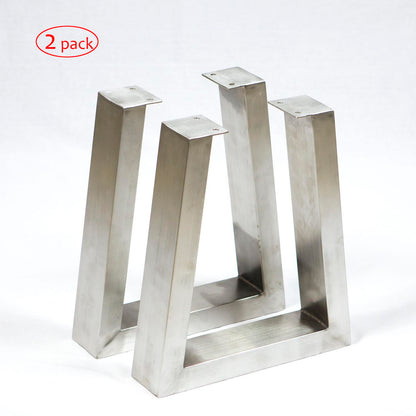 Stainless Steel Bench Legs or Narrow Coffee Table Legs, 1 Pair, U Shape #SS100E