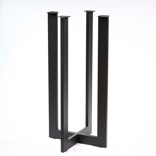 Round Bar Table Legs Base, 1 Set, Metal R Cross Shape #SS1480