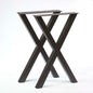 Office Desk Table Legs, 1 Pair, Metal X Shape #W5037BW